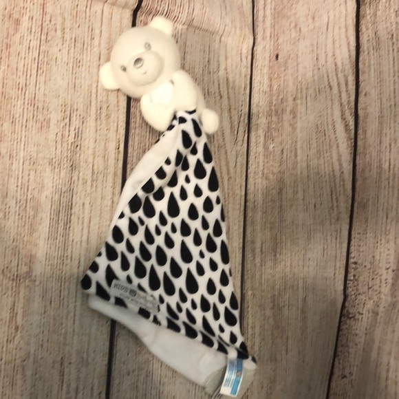Kids Preferred Lovey Security Blanket Teether 2017 Bear Baby Black & White - Picture 1 of 10